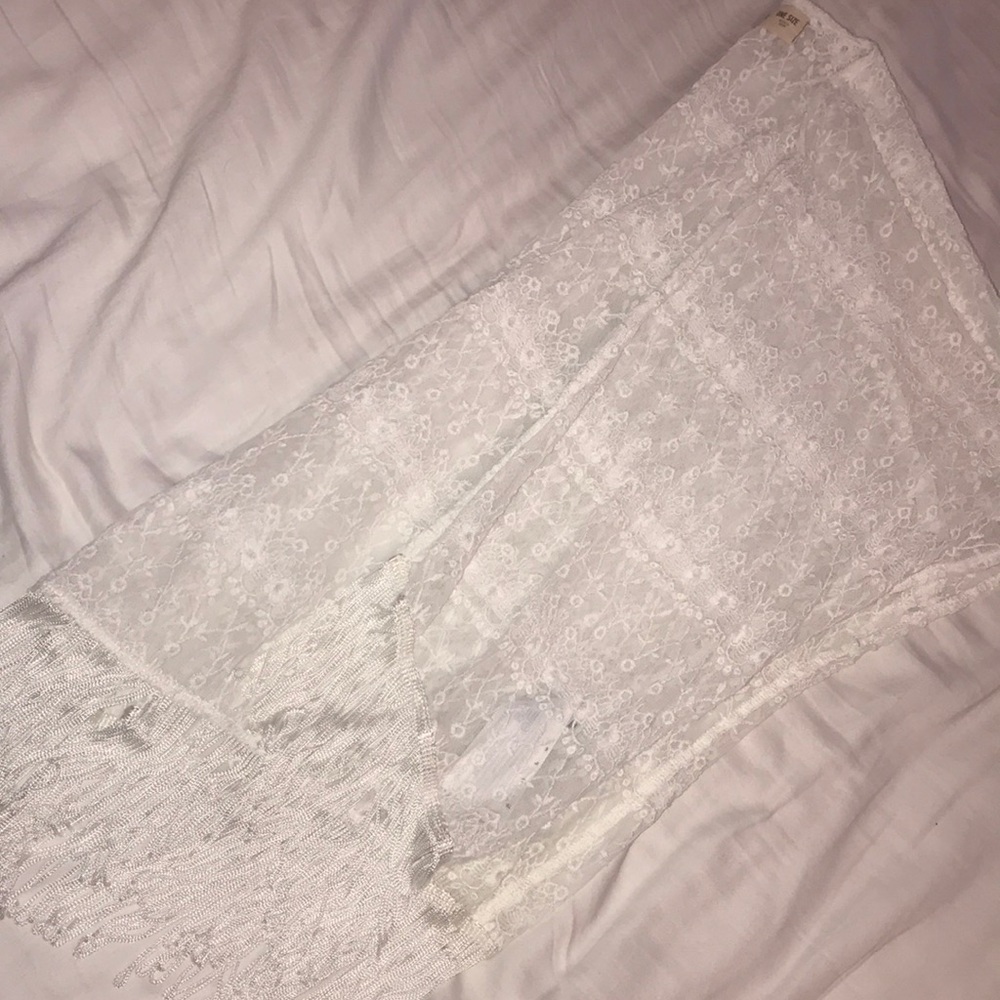 Crochet look swimsuit cover up